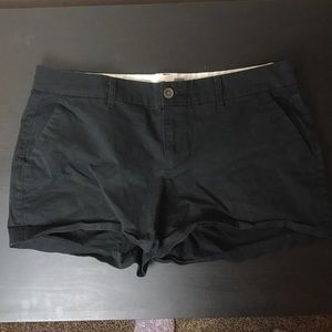 Black Cotton Shorts